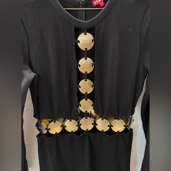 STAUD Delphine Embellished Cutout Maxi Dress 12 - Picture 3 of 6